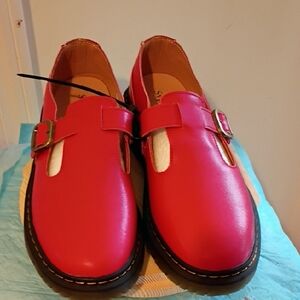 Svprsofi's Red Mary Jane Loafer with Buckle detail Size 9.5